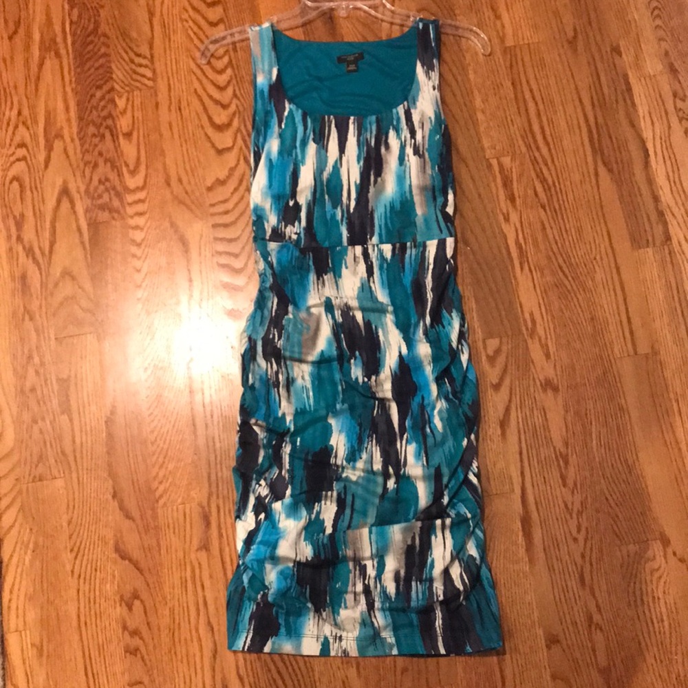 SOLD-Ann Taylor Blue Green Sexy Summer Dress XSP